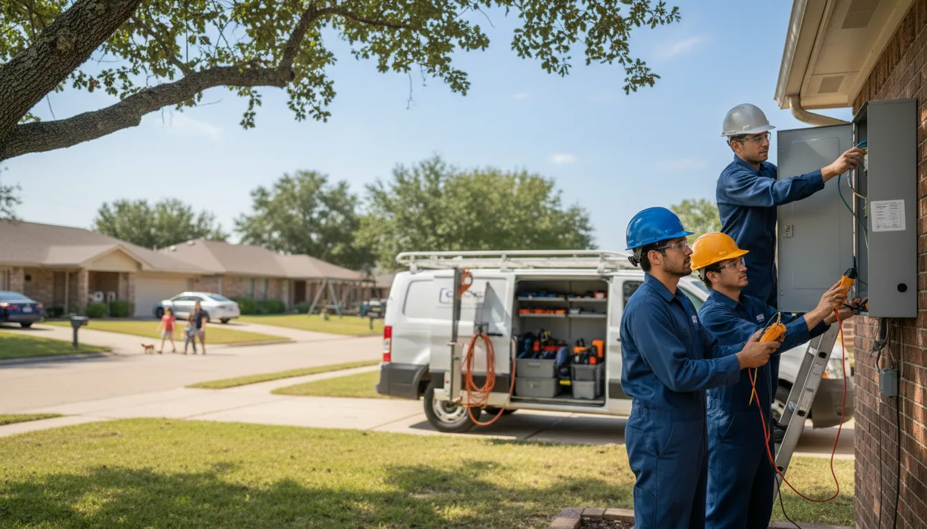 Certified electrician providing emergency electrical services in Austinville, IA